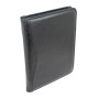 Чёрная кожаная папка Ashwood A4 ZIP BLK