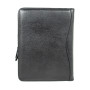 Чёрная кожаная папка Ashwood A4 ZIP BLK