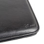 Чёрная кожаная папка Ashwood A4 ZIP BLK