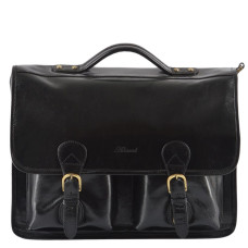 Великий шкіряний портфель Ashwood Leather 8190 Black