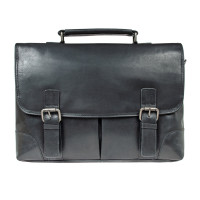 Портфель мужской из натуральной кожи Ashwood Leather Elliot Black