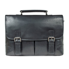 Портфель мужской из натуральной кожи Ashwood Leather Elliot Black