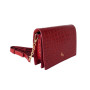 Женская сумочка-клатч из кожи под рептилию Ashwood 62965 Red