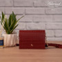 Женская сумочка-клатч из кожи под рептилию Ashwood 62965 Red