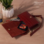 Женская сумочка-клатч из кожи под рептилию Ashwood 62965 Red