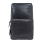 Ч'ёрная кожаная сумка-слинг Ashwood G39 Black