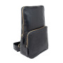 Ч'ёрная кожаная сумка-слинг Ashwood G39 Black