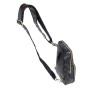 Ч'ёрная кожаная сумка-слинг Ashwood G39 Black