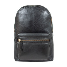 Чёрный мужской рюкзак из матовой кожи Aswood G38 BLACK