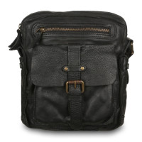 Шкіряна сумка через плече Ashwood Leather SERGIO BLK