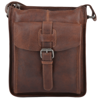 Рыжая кожаная сумка-мессенджер Ashwood 4551 VT TAN