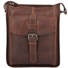 Рыжая кожаная сумка-мессенджер Ashwood 4551 VT TAN