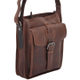Рыжая кожаная сумка-мессенджер Ashwood 4551 VT TAN