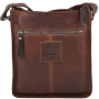 Рыжая кожаная сумка-мессенджер Ashwood 4551 VT TAN