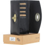 Женский кожаный кошелёк чёрного цвета Ashwood M05 BLACK