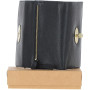 Женский кожаный кошелёк чёрного цвета Ashwood M05 BLACK