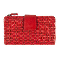 Красный женский кошелёк кожаный Ashwood D83 RED