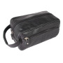 Чёрный кожаный несессер Ashwood 1450 BLK
