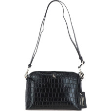 Женская кожаная сумка через плечо Ashwood 63787 BLACK/CROC