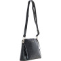 Женская кожаная сумка через плечо Ashwood 63787 BLACK/CROC