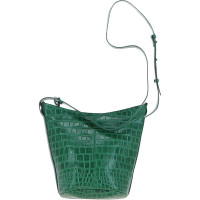 Зелёная кожаная сумочка Ashwood 63790 GREEN/CROC