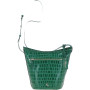 Зелёная кожаная сумочка Ashwood 63790 GREEN/CROC