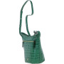 Зелёная кожаная сумочка Ashwood 63790 GREEN/CROC