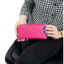 Женский кожаный большой кошелёк Ashwood J51 RASPBERRY-SORBET