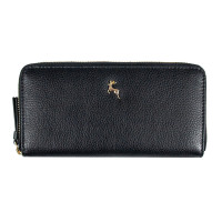 Чёрный кошелёк из натуральной кожи Ashwood J51 Black