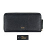 Чёрный кошелёк из натуральной кожи Ashwood J51 Black