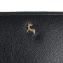 Чёрный кошелёк из натуральной кожи Ashwood J51 Black