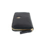 Чёрный кошелёк из натуральной кожи Ashwood J51 Black