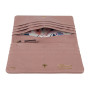 Пудровый женский кошелёк из фактуной кожи Ashwood J56 WOOD ROSE