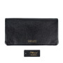 Чёрный женский кошелёк из фактуной кожи Ashwood J56 BLACK