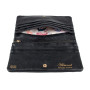 Чёрный женский кошелёк из фактуной кожи Ashwood J56 BLACK