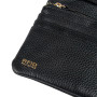 Чёрный женский кошелёк из фактуной кожи Ashwood J56 BLACK