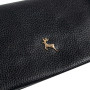 Чёрный женский кошелёк из фактуной кожи Ashwood J56 BLACK