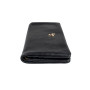 Чёрный женский кошелёк из фактуной кожи Ashwood J56 BLACK