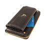 Чёрный кожаный кошелёк женский Ashwood J54 Black