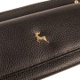 Чёрный кожаный кошелёк женский Ashwood J54 Black