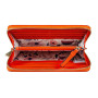 Кожаный кошелёк женский оранжевого цвета Ashwood J54 MANDARIN