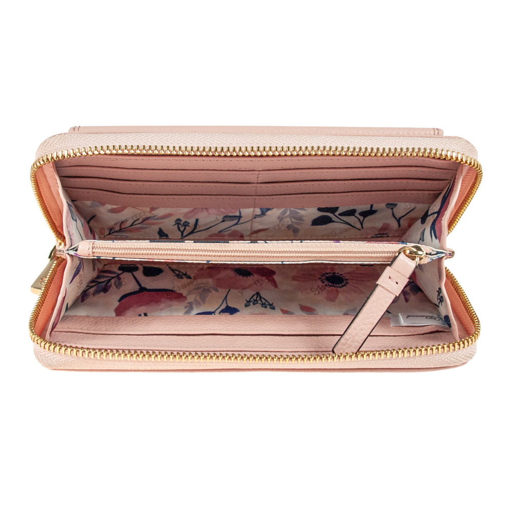 Кожаный кошелёк женский пудрового цвета Ashwood J54 PEACH WHIP