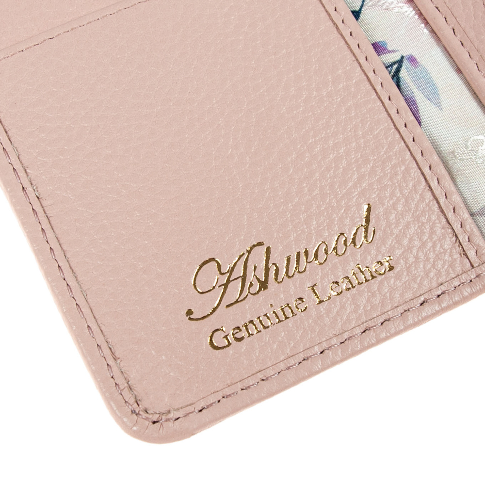 Кожаный кошелёк женский пудрового цвета Ashwood J54 PEACH WHIP