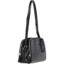 Маленькая женская сумочка из кожи под крокодила Ashwood C57 BLACK/CROC