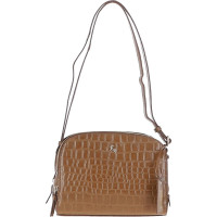 Рыжая сумочка с кожи под крокодила Ashwood C57 TAN/CROC