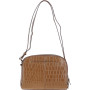 Рыжая сумочка с кожи под крокодила Ashwood C57 TAN/CROC