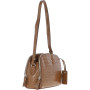 Рыжая сумочка с кожи под крокодила Ashwood C57 TAN/CROC