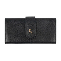 Черный женский кошелёк из фактурной кожи Ashwood Ashwood J53 BLACK