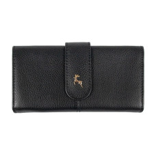 Черный женский кошелёк из фактурной кожи Ashwood Ashwood J53 BLACK