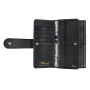 Черный женский кошелёк из фактурной кожи Ashwood Ashwood J53 BLACK